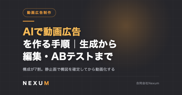 AIで動画広告を作る手順｜生成から編集・ABテストまで